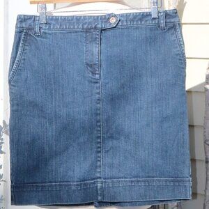 EUC LOFT Petite Classic Stretch Denim Mini Skirt Sz 6P